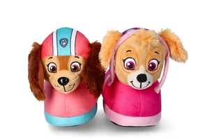 Paw Patrol Liberty and Skye 3D Plush Toddler Girls Slip-on Slippers:  5/6 - 9/10 - Picture 1 of 7