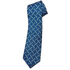 Hampton Hall SPRAGUE Vintage Men's Tie  Logo Blue & White 3.75"x 58"