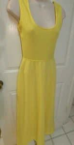 Vintage Yellow Knit Gown or Long Dress Size 9 1972 - Picture 1 of 3