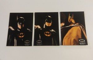 1992 Topps Stadium Club BATMAN RETURNS Michael Keaton Cards #A, 75 & 88 