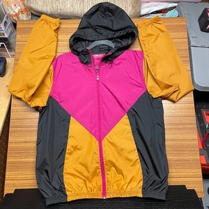 Betsey Johnson Performance Skull Full Zip Hooded Windbreaker Jacket Womens Large - Picture 1 of 10