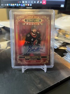 2022-23 UD Stature Hockey Mark Kastelic Rookie Red Refractor auto /35 BJWLS - Image 1 of 2