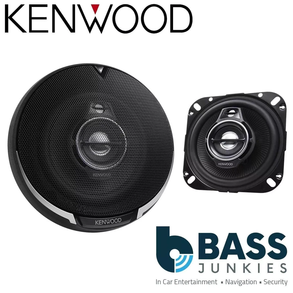 Kenwood KFC-PS1095 3 Way 4" inch 440 Watts Car Van Door Dash Shelf Speakers - Image 1 of 1