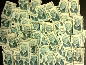 Postage Stamps For Crafting: 1963 5c Cordell Hull; Green; 50 Pieces - Picture 1 of 1