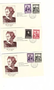 VATICAN CITY 1964 MICHANGELO 6 RODIA CACHETED FIRST DAY COVERS (mb17 - Bild 1 von 2