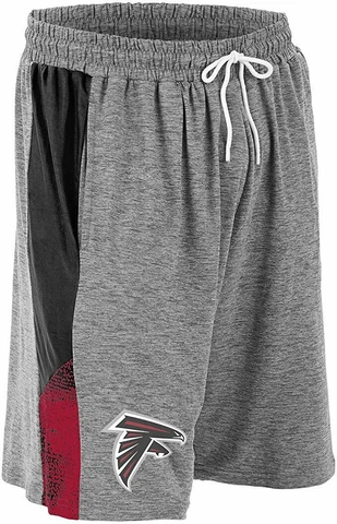 Zubaz NFL Football Mens Atlanta Falcons Gray Space Dye Shorts Cover
