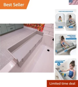 Toddler Bath Time Organizer - 36-Inch Splash Guard and Toy Storage Solution - Picture 1 of 7