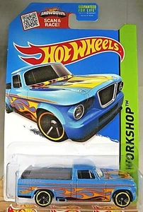 2015 Hot Wheels #214 Workshop-Heat Fleet '63 STUDEBAKER CHAMP Blue w/Black MC5Sp - Picture 1 of 5