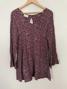 Lucy Love Moon Child Floral Dress Maroon Size M 90’s - Picture 1 of 4