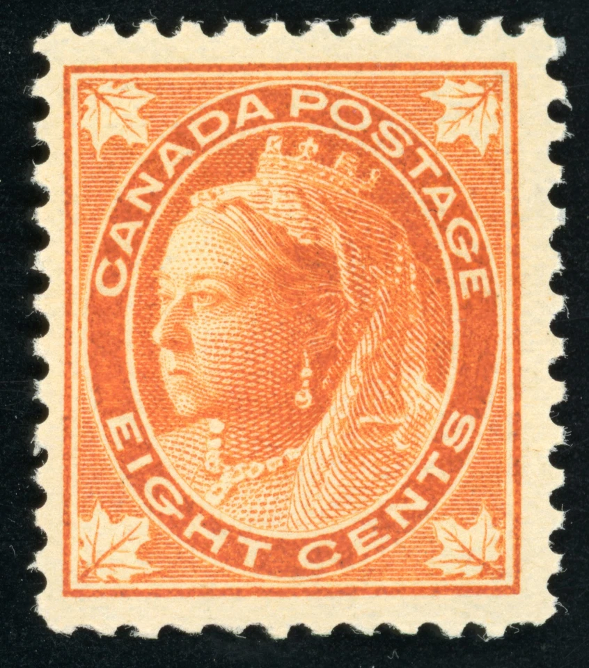 Canada Scott 72 Mint HR OG 8c 1897-98 Red Orange Lot AE2055 bhmstamps - Image 1 of 2