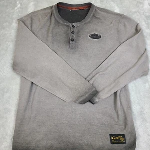 Vintage Harley Davidson Men's Textured Knit Hensley Shirt Size 2XL - Picture 1 of 7
