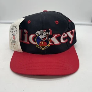 De colección Mickey Mouse Sombrero Años 90 Aviador Piloto Snapback Gorra Disney Universal Nuevo - Imagen 1 de 14