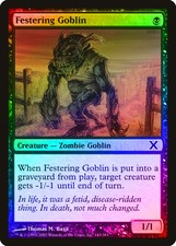 Festering Goblin FOIL 10th Edition NM Black Common MAGIC MTG CARD ABUGames
