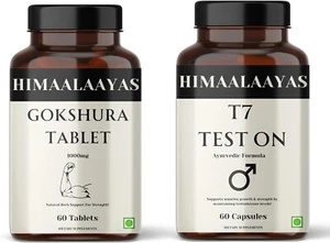 COMBO OF 2 T7 TESTON WITH GOKSURA 60 PERFORM PILLS EACH FOR MEN - Picture 1 of 6
