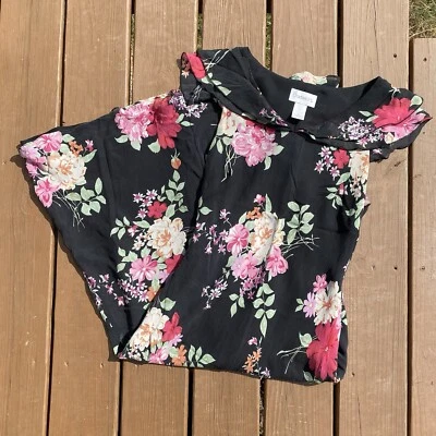 Vestido floral de seda con volantes Foto 1 de 4