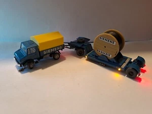 Umbaumodell f. Carsysteme  mit Motor u. Licht.gebraucht,Unimog m. Kabeltommel - Bild 1 von 9