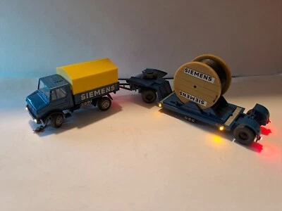 Umbaumodell f. Carsysteme  mit Motor u. Licht.gebraucht,Unimog m. Kabeltommel - Bild 1 von 4