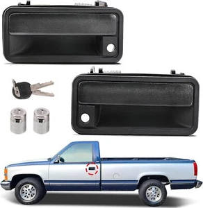 Maniglia porta esterna con cilindro serratura per Chevy C1500 C2500 C3500 Hd K1500 K2500 - Foto 1 di 9