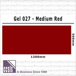 Clear Color 027 Filter Sheet - Medium Red - Bild 1 von 2