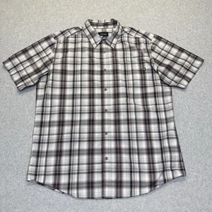 Marmot Shirt Mens Size Large Button Up Shirt Short Sleeve Multicolor Plaid Nice! - Picture 1 of 12