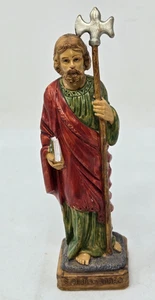 VINTAGE ST JUDE S. GIUDA TADDEO ITALY PLASTIC FIGURINE 6.5" FONTANINI STYLE - Picture 1 of 7