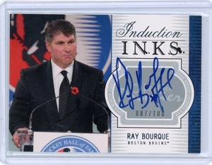2008-09 O-PEE-CHEE HOCKEY INDUCTION INKS #087/100 Boston Bruins Ray Bourque - Picture 1 of 2