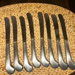 "8 cuchillos de cena con empuñadura de pistola huecos Oneida PAUL REVERE acero inoxidable 9""" - Imagen 1 de 6