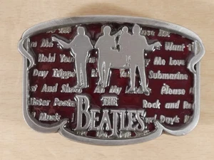 Vtg '92 Beatles Commemorative Pewter Belt Buckle American Legends Foundry in Box - Picture 1 of 12