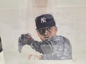 Derek Jeter - Yankees - Joshua Barton 12x18 Signed Limited Ed Lithograph 224/250 - Picture 1 of 9