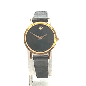 Ladies Movado Museum 87-25-832 Gold Plate Quartz Watch - Picture 1 of 4