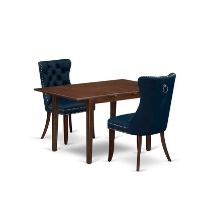 3 Piece Kitchen Table Set Consists of a Rectangle Dining Table - Image 1 of 4