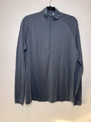 Ibex 1/2 Zip Sweater Mens Large Merino Wool Blend Black Long Sleeve Pullover USA - Image 1 of 4