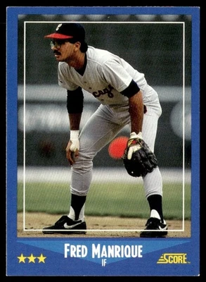 1988 Score Fred Manrique Rookie Chicago White Sox #139 - Image 1 of 2
