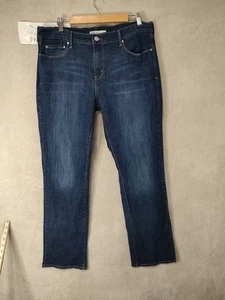Levis Jeans Womens 505 Straight Size 14 UK 16 36" Waist Blue Denim 31 Leg - Picture 1 of 13