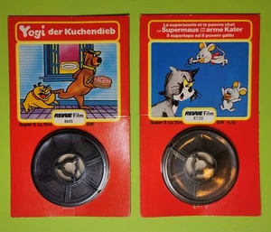 2 Super 8 Revue Filme, 8605 Yogi, 8720 Supermaus, 15 m, s/w, stumm, Cartoon, NEU - Bild 1 von 1