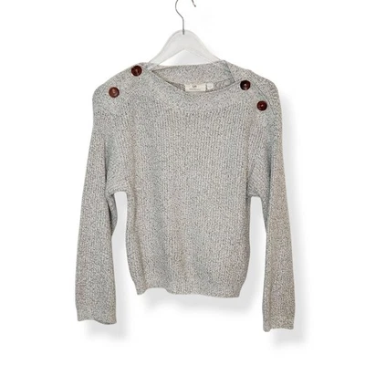 Sita Murt Boat Neck Button Shoulders Long Sleeve Sweater Size 38 Medium - Image 1 of 4