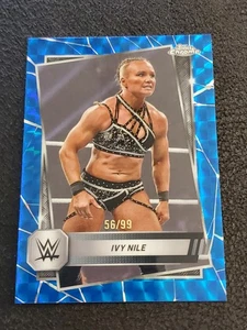 Ivy Nile 2025 Topps Chrome WWE #93 Blue Geometric Refractor /99 NXT - Bild 1 von 2