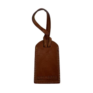 Dooney & Bourke braun Leder Namensschild Anhänger Reise Gepäck Anhänger - Bild 1 von 7