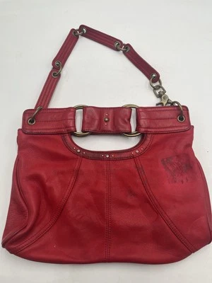 Bolso de mano de cuero rojo Hayden Harnett (LEER) Foto 1 de 4