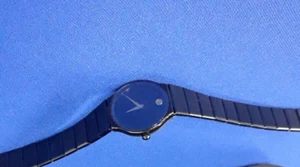 Autentico Orologio da Donna Nero Ultrasottile Movado Museum 84-40-881 V80 A cassa 22 mm. - Foto 1 di 6