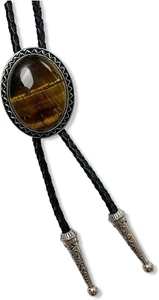 Bolo Tie for Men, Western Cowboy, Retro Stone, Native, American Ties, Vintage - Picture 1 of 13