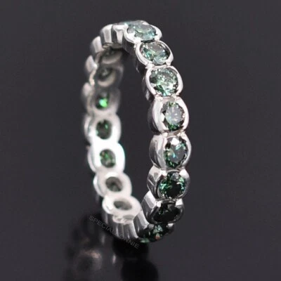 1.80Ct Certified Blue Diamond Designer Band Ring- Great Brilliance ! VIDEO - Image 1 of 4