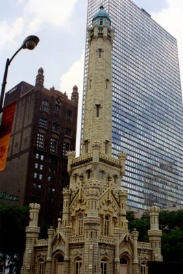 Чикагская водонапорная башня историческое здание печать настенное искусство домашний декор - ПЛАКАТ 20x30 - Изображение 1 из 3