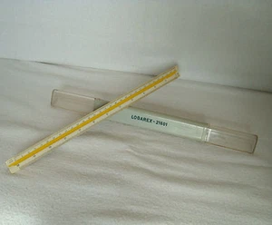 Regla vintage a escala triangular Logarex 21601Engineers con estuche - Imagen 1 de 11