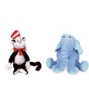 Suessville Cat In A Hat & Horton Hears A Who, pequeño peluche The Manhattan Toy Co. Foto 1 de 3