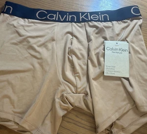 Nuevo Con Etiquetas CALVIN KLEIN HOMBRE (GRANDE) - FLEX NATURALS NB3113-210 CALZONCILLO BOXER - Imagen 1 de 5