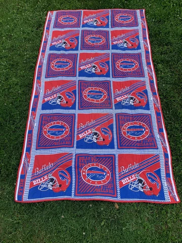 Vintage NFL Buffalo Bills logos Comforter  Blanket 54”x X 102” Cover