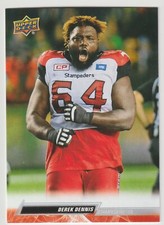 2023 Upper Deck CFL Derek Dennis Card #4 Calgary Stampeders Temple