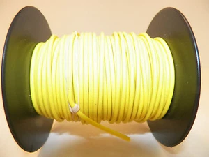 100 FOOT SPOOL 16 GAUGE GXL HI TEMP WIRE SOLID YELLOW AUTOMOTIVE FEET - Picture 1 of 2