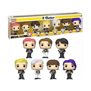 BTS BUTTER - Funko Pop! Rocks, 7 Pezzi, Action Figure 9 cm Vinile, K-Pop - NUOVO - Foto 1 di 2